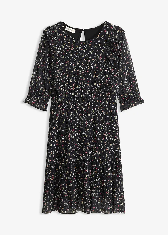 Jerseykl&auml;nning av tunn mesh, bonprix