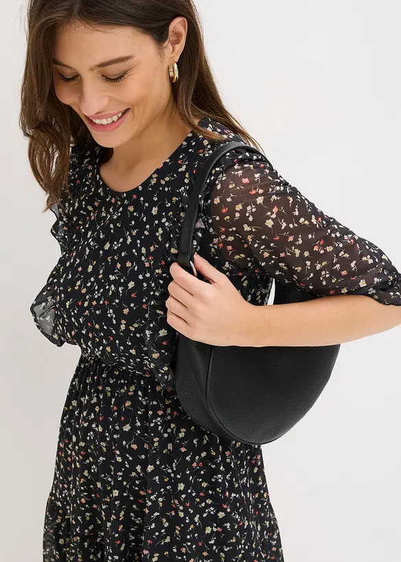 Jerseykl&auml;nning av tunn mesh, bonprix