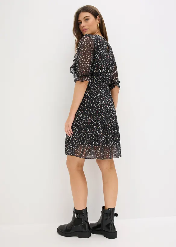 Jerseykl&auml;nning av tunn mesh, bonprix