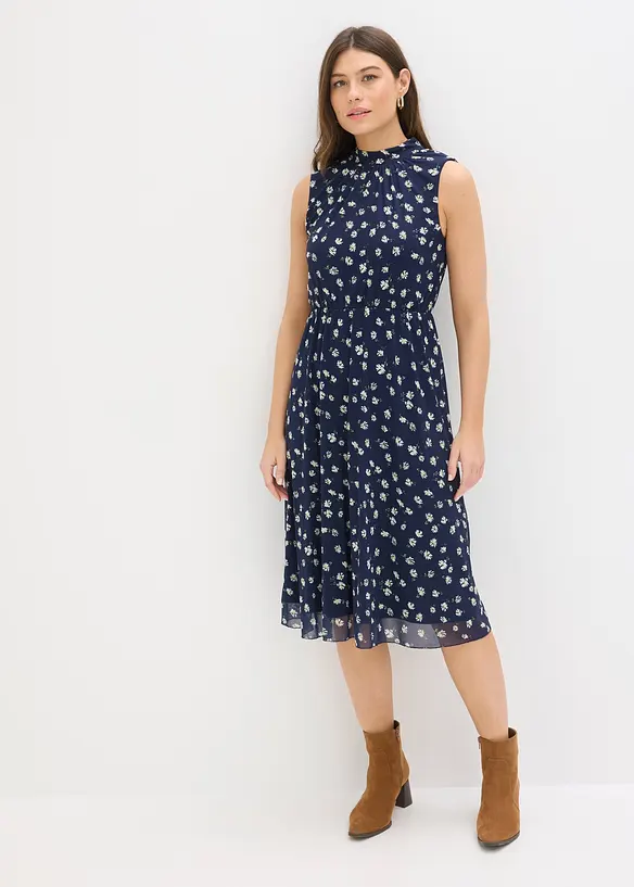 Jerseykl&auml;nning av tunn mesh, bonprix