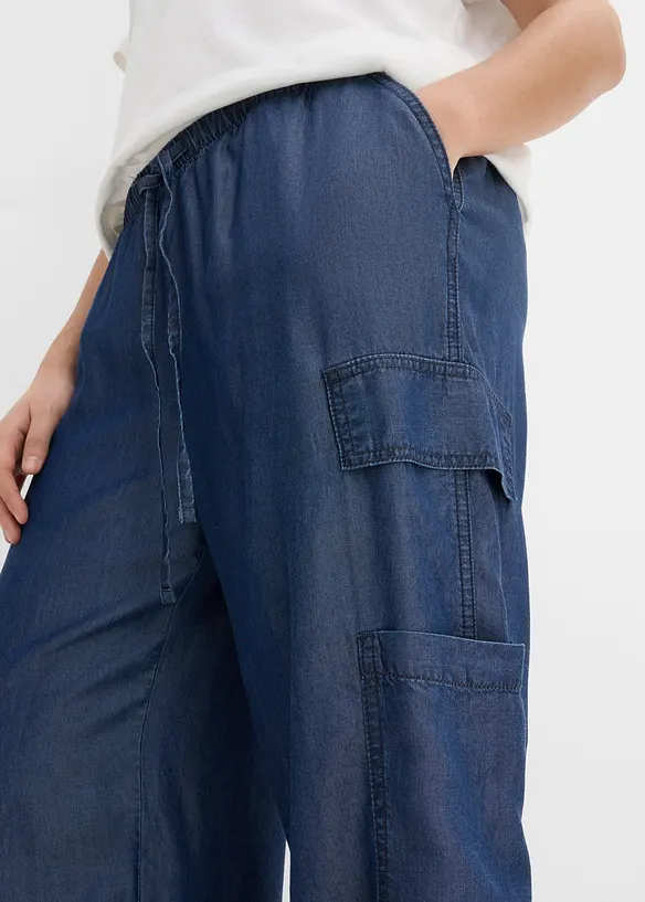 Vid dra-p&aring; byxa av mjuk Lyocell, bonprix