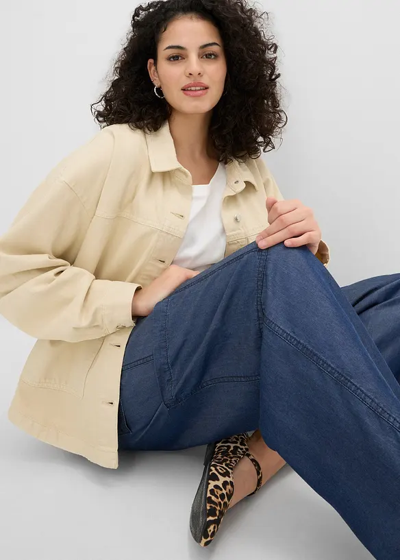 Vid dra-p&aring; byxa av mjuk Lyocell, bonprix