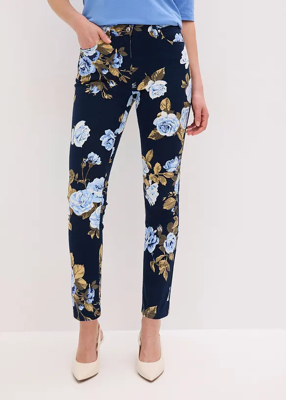 7/8-byxa i bomullsstretch, bonprix