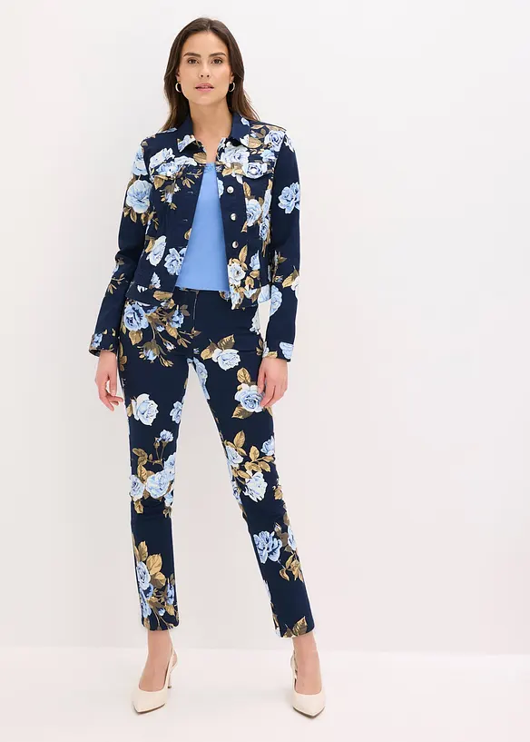 7/8-byxa i bomullsstretch, bonprix