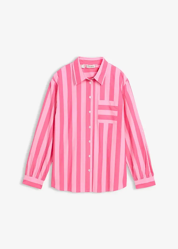 Skjortblus i ekologisk bomull, bonprix