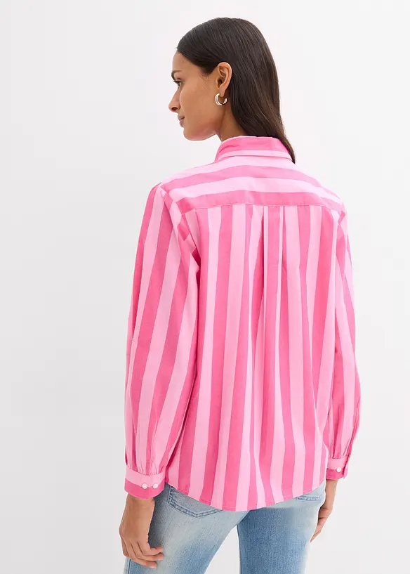 Skjortblus i ekologisk bomull, bonprix