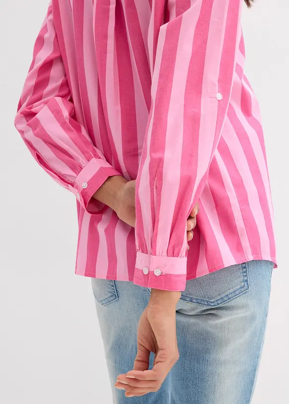 Skjortblus i ekologisk bomull, bonprix