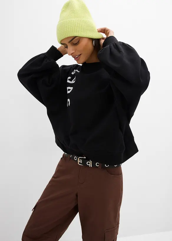 Oversizesweatshirt av ekologisk bomull, bonprix