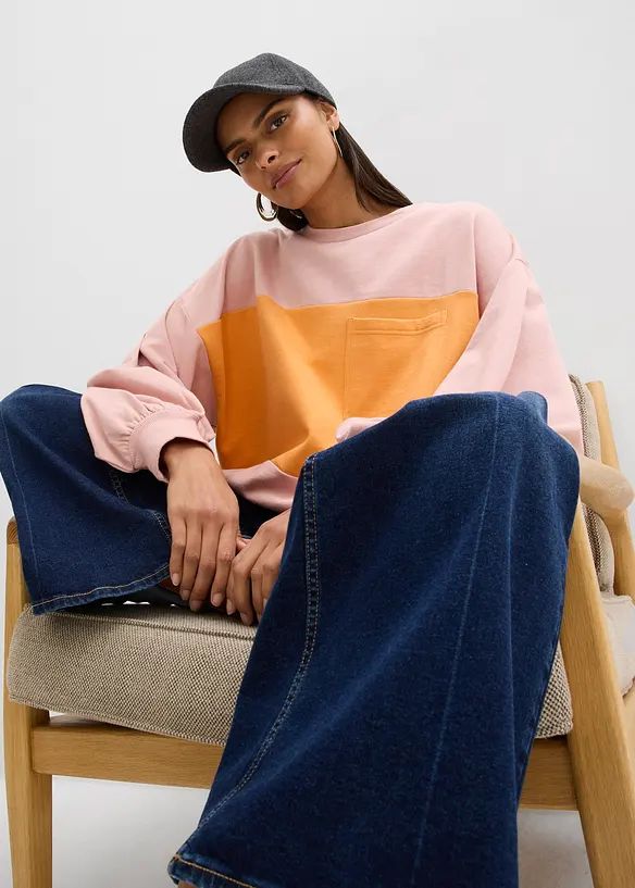 Oversizesweatshirt i ekologisk bomull, bonprix