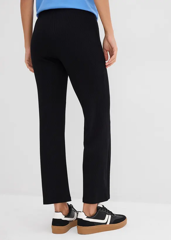 Ribbade leggings av viskosmix, kort modell, bonprix