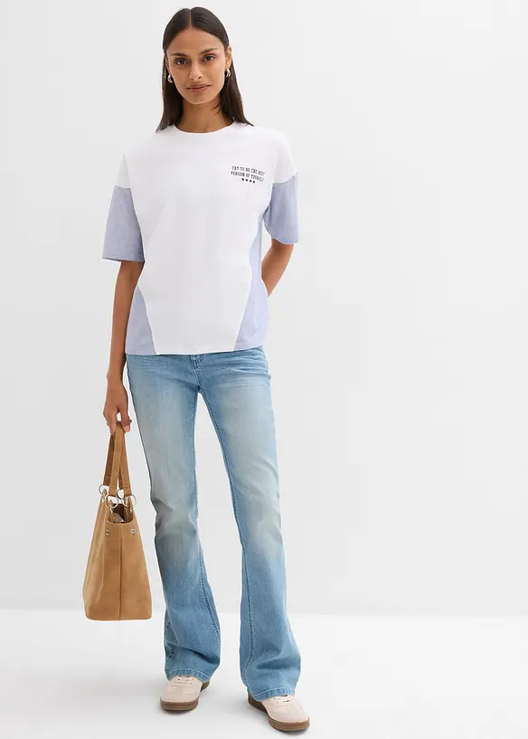 Oversizetopp i bomullsmix, bonprix