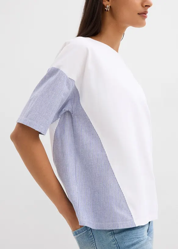 Oversizetopp i bomullsmix, bonprix