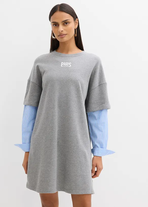 Sweatshirtkl&auml;nning i oversizemodell med blus&auml;rmar, bonprix
