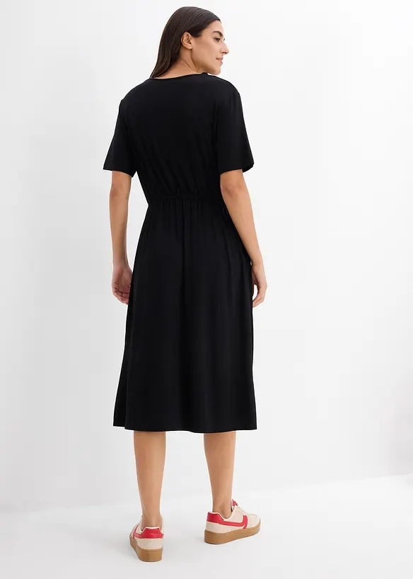 Jerseykl&auml;nning i f&ouml;ljsam viskosmix, bonprix