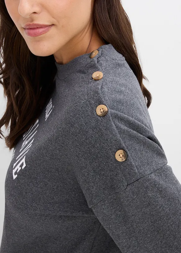 Sweatshirt av bomullsmix, bonprix