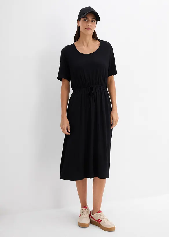 Jerseykl&auml;nning i f&ouml;ljsam viskosmix, bonprix