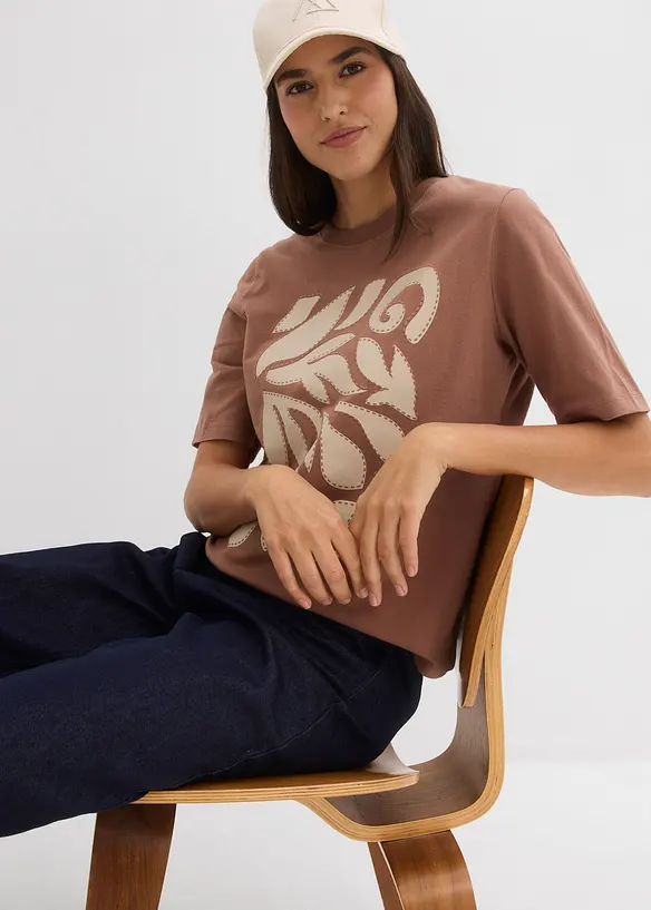 T-shirt av ren ekologisk bomull, bonprix