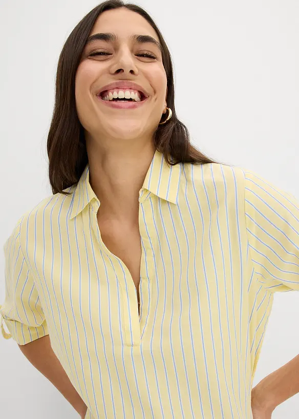 Blus av ren bomull, bonprix