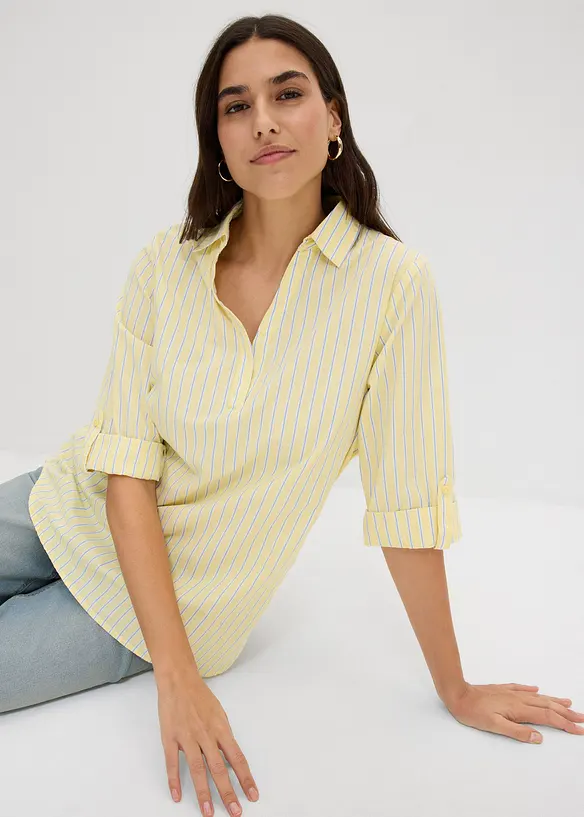 Blus av ren bomull, bonprix