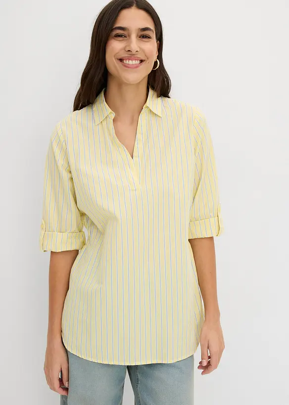 Blus av ren bomull, bonprix