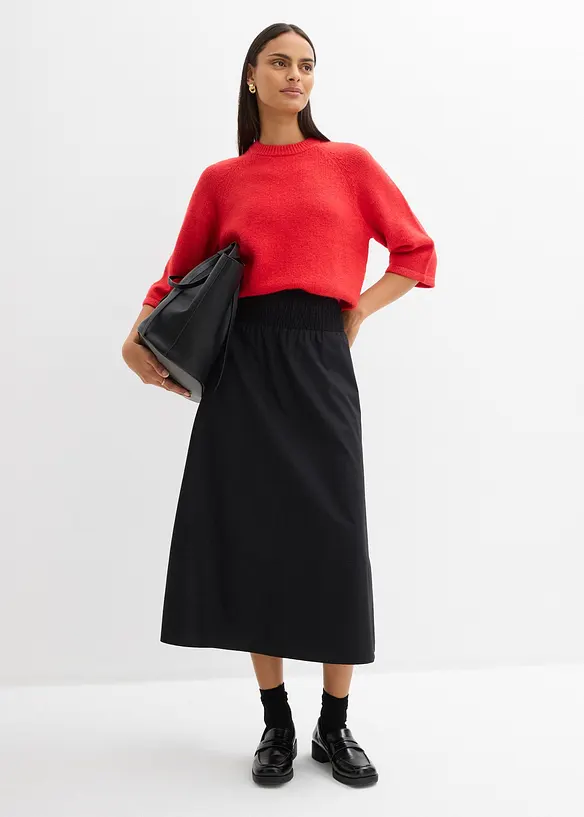 Mellanl&aring;ng kjol i ren bomull, bonprix