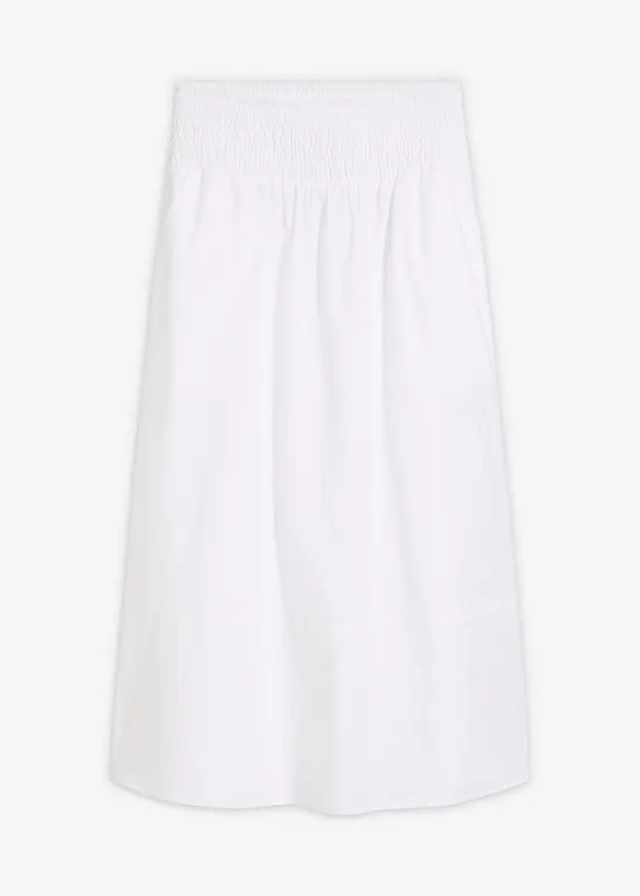 Mellanl&aring;ng kjol i ren bomull, bonprix