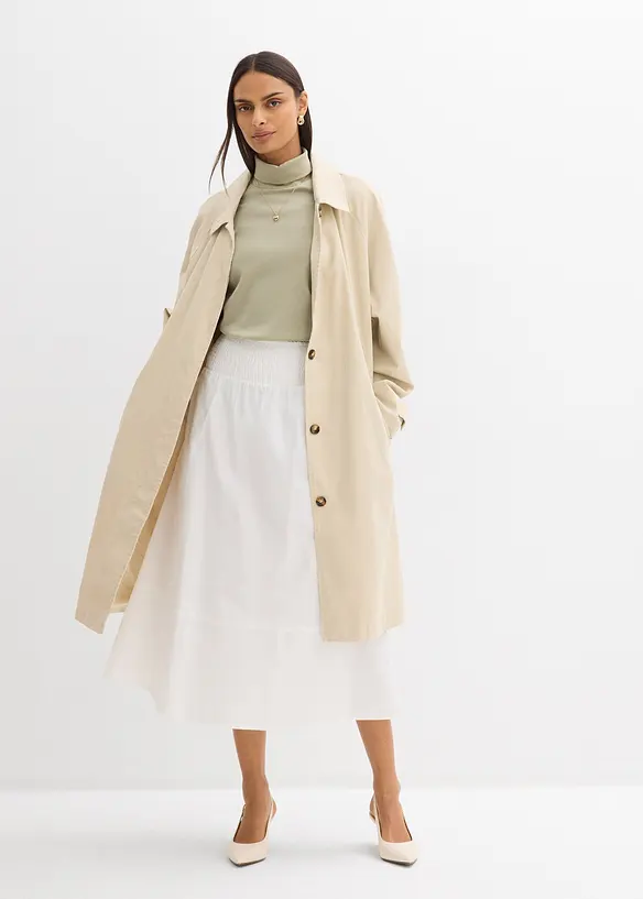 Mellanl&aring;ng kjol i ren bomull, bonprix