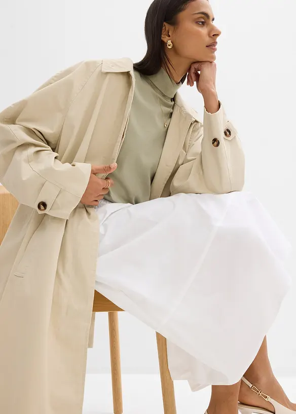 Mellanl&aring;ng kjol i ren bomull, bonprix