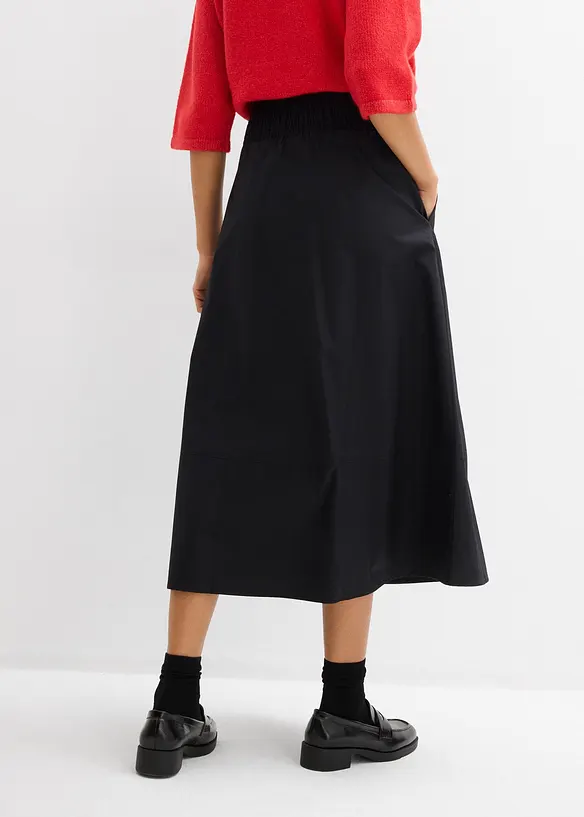 Mellanl&aring;ng kjol i ren bomull, bonprix