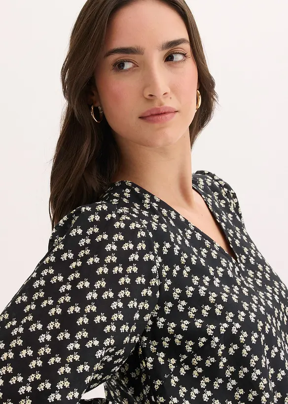 Minikl&auml;nning i krinklat material med struktur, bonprix