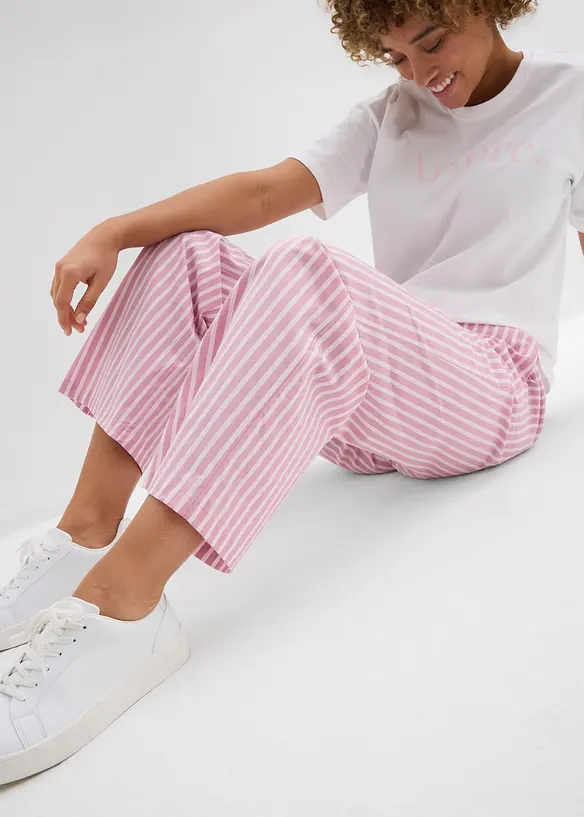 Palazzobyxa av bomullspoplin, bonprix