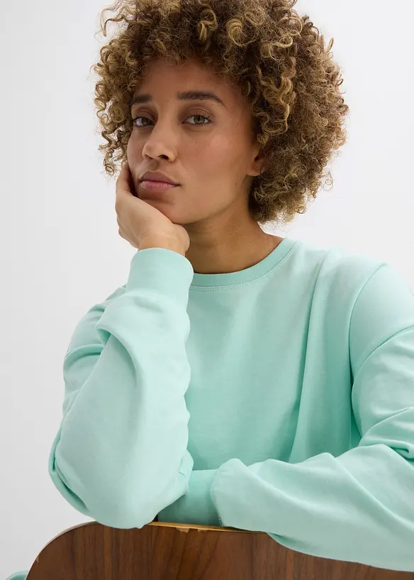 Oversizesweatshirt i bomullsmix, bonprix