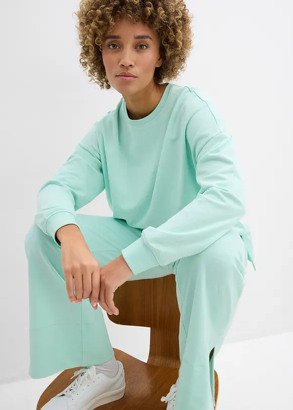 Oversizesweatshirt i bomullsmix, bonprix