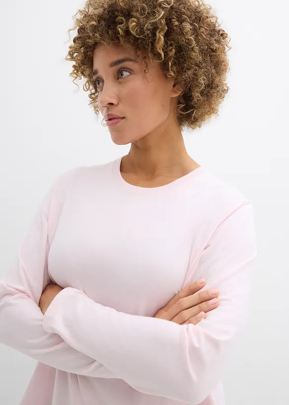 L&aring;ng&auml;rmad topp i ekologisk bomull, bonprix