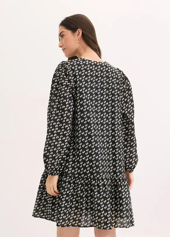 Minikl&auml;nning i krinklat material med struktur, bonprix