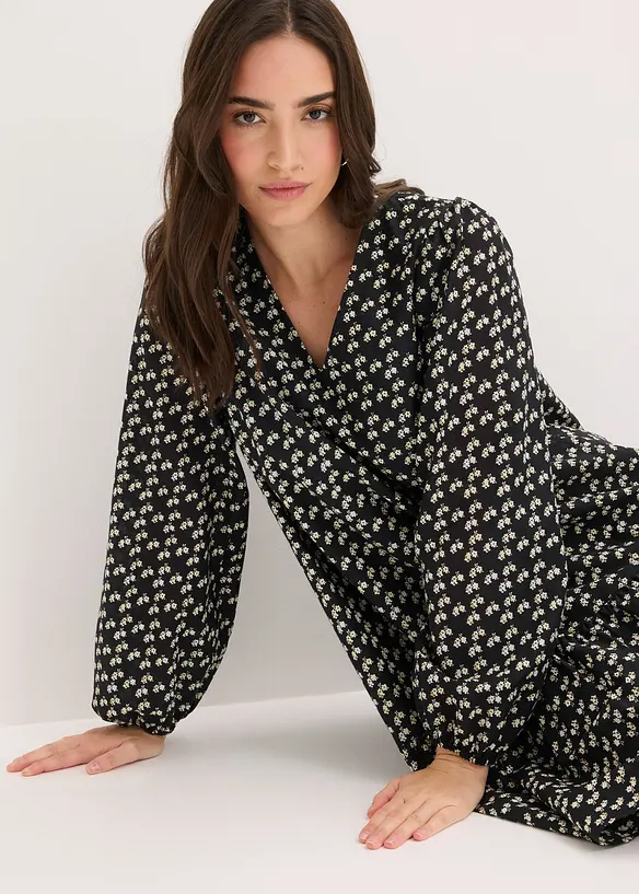 Minikl&auml;nning i krinklat material med struktur, bonprix