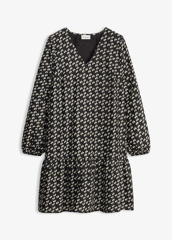 Minikl&auml;nning i krinklat material med struktur, bonprix