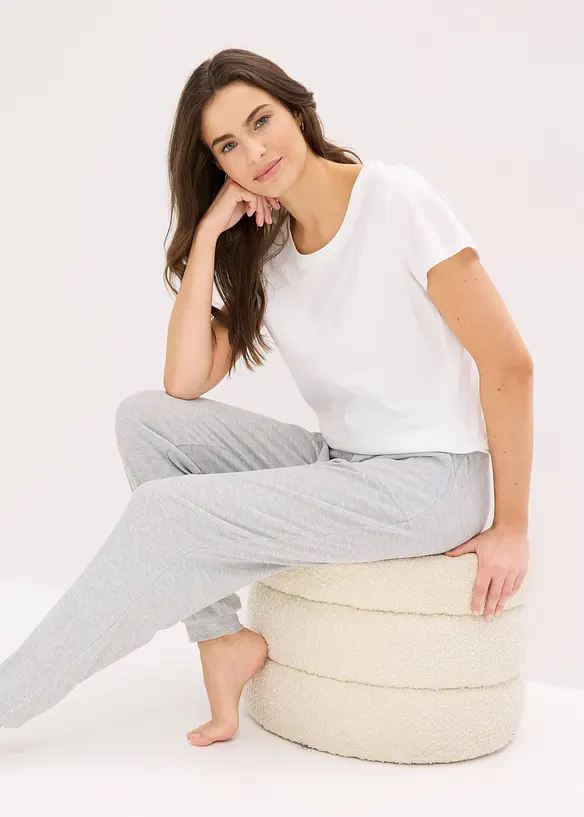 Mysbyxa av ribbat viskosmaterial, bonprix