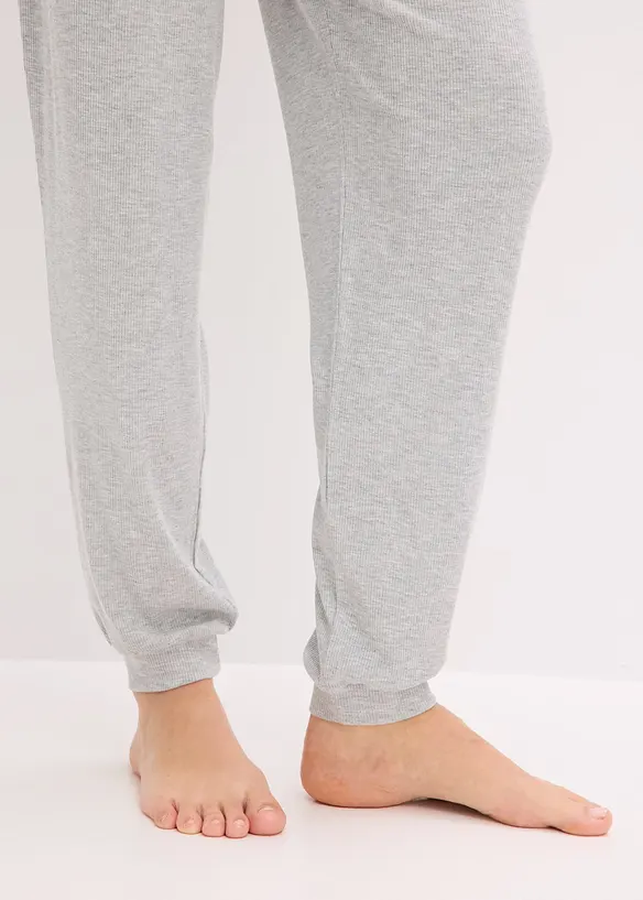 Mysbyxa av ribbat viskosmaterial, bonprix