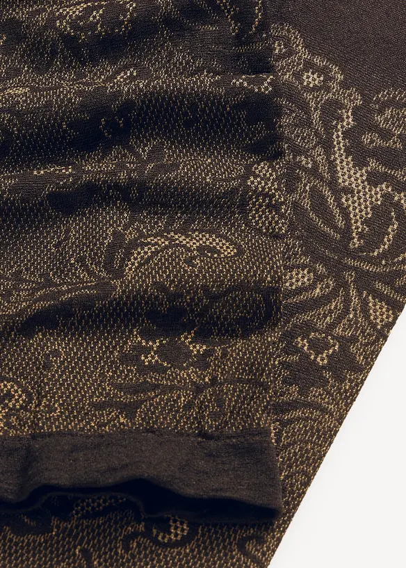 Funktionscykelbyxa som motverkar skav, med m&ouml;nstrad spets 110 DEN, bonprix