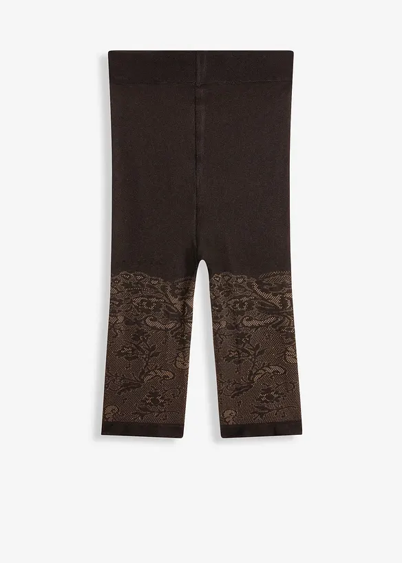 Funktionscykelbyxa som motverkar skav, med m&ouml;nstrad spets 110 DEN, bonprix