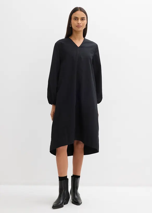 Skjortkl&auml;nning med ballong&auml;rmar, bonprix