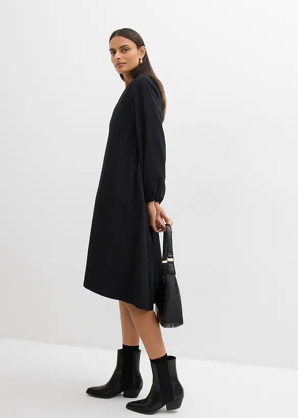 Skjortkl&auml;nning med ballong&auml;rmar, bonprix