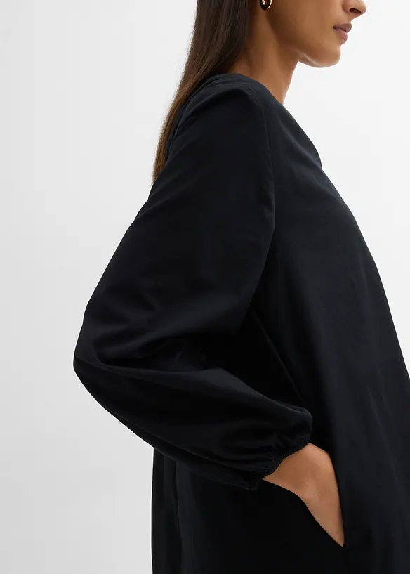 Skjortkl&auml;nning med ballong&auml;rmar, bonprix