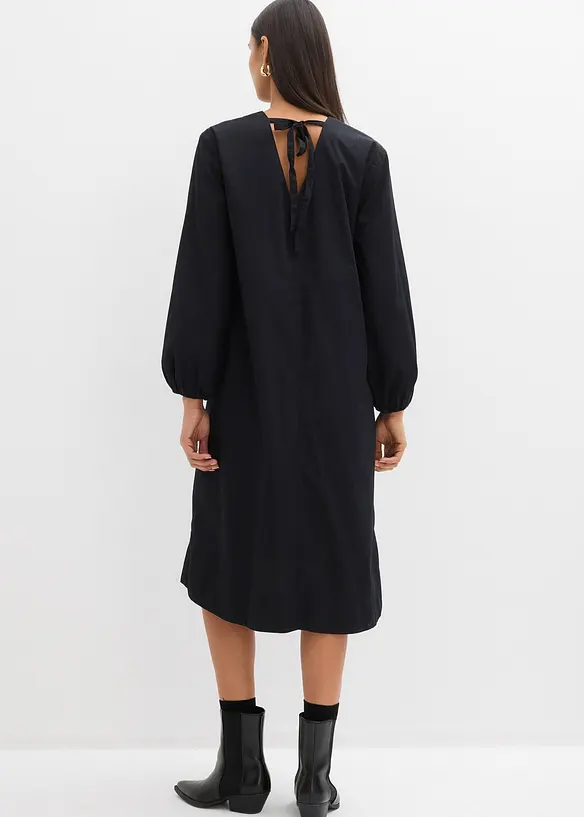 Skjortkl&auml;nning med ballong&auml;rmar, bonprix