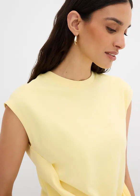 Topp av viskosmix, med asymmetrisk nederkant, bonprix