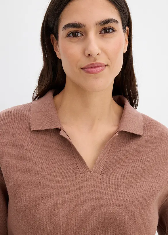 Stickad pik&eacute;tr&ouml;ja, bonprix