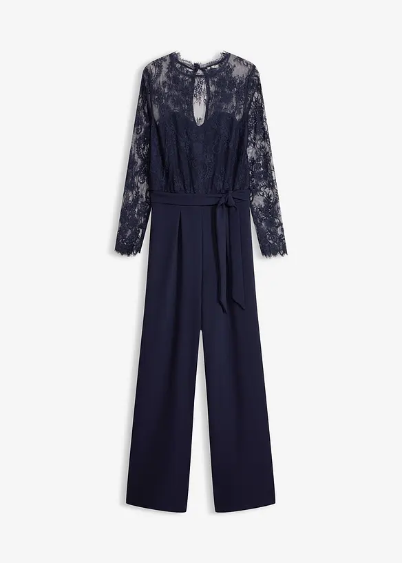 Jumpsuit med spets, bonprix