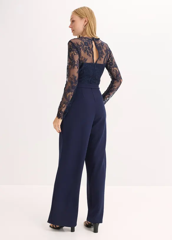 Jumpsuit med spets, bonprix