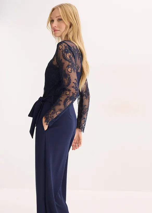 Jumpsuit med spets, bonprix